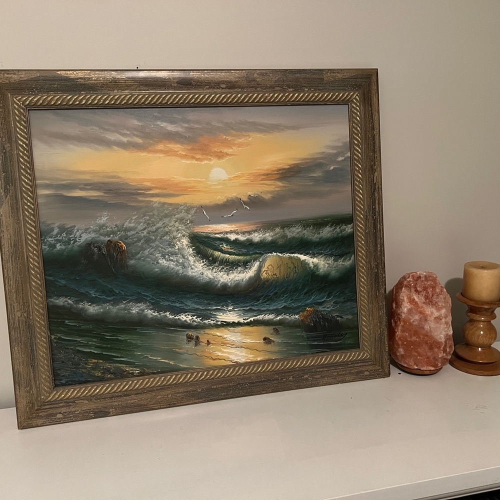 H Gailey Original Oil on Canvas Painting